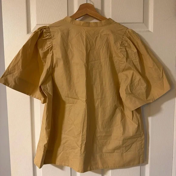 Anthropologie Maeve Poplin Pintuck Blouse - Picture 4 of 4